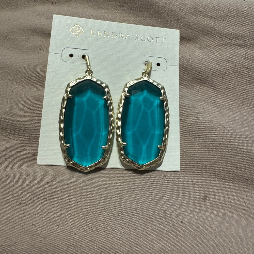 Kendra Scott Turquoise and Gold Earrings
